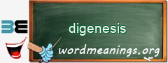 WordMeaning blackboard for digenesis